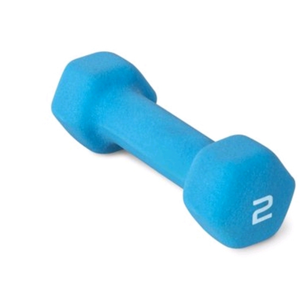 A pair of 2 lb dumbbells